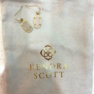 Lee Gold Drop Earrings in Iridescent Drusy